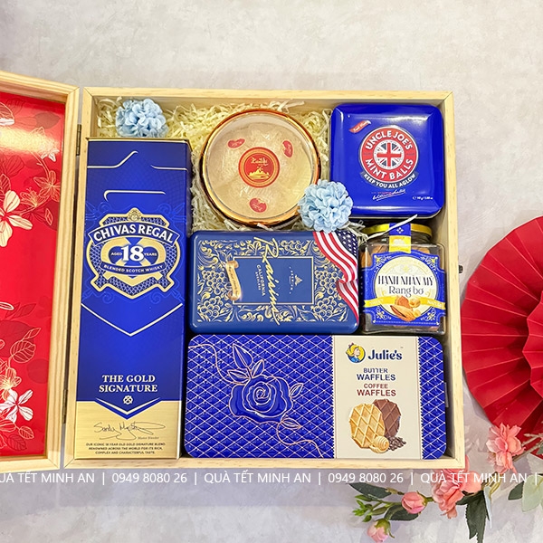 Hộp quà tết gỗ thông Xuân 2026 - HG2626