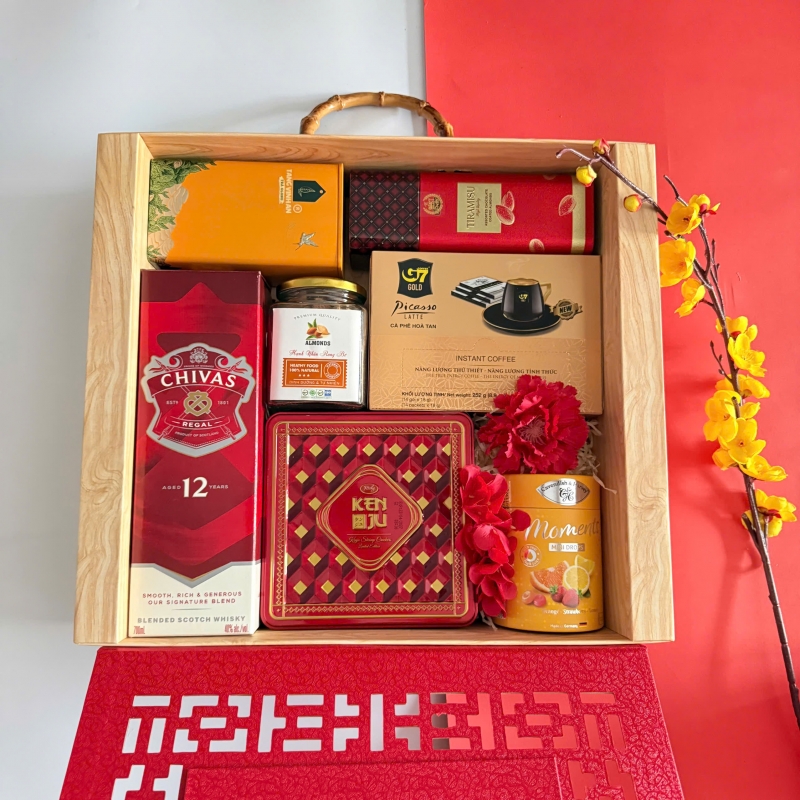 Hộp quà tết Hộp Khắc CNC Sắc Việt Xuân 2026 - H1450